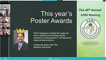  Stanic earns best poster award at ASRI annual meeting